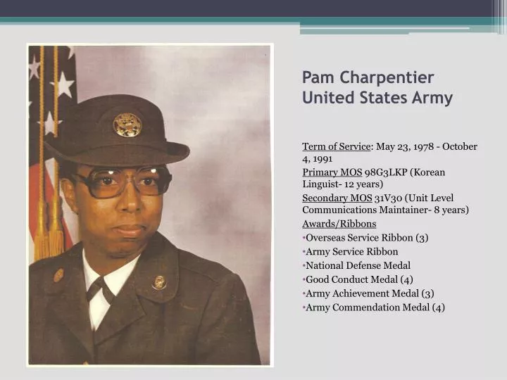pam charpentier united states army