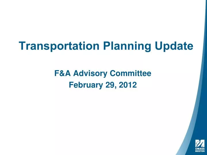transportation planning update