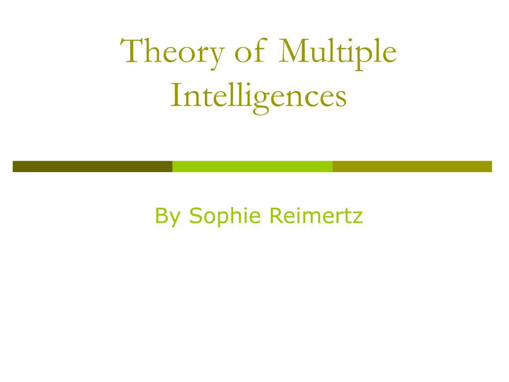PPT - Theory of Multiple Intelligences PowerPoint Presentation, free ...