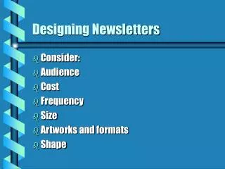 Designing Newsletters