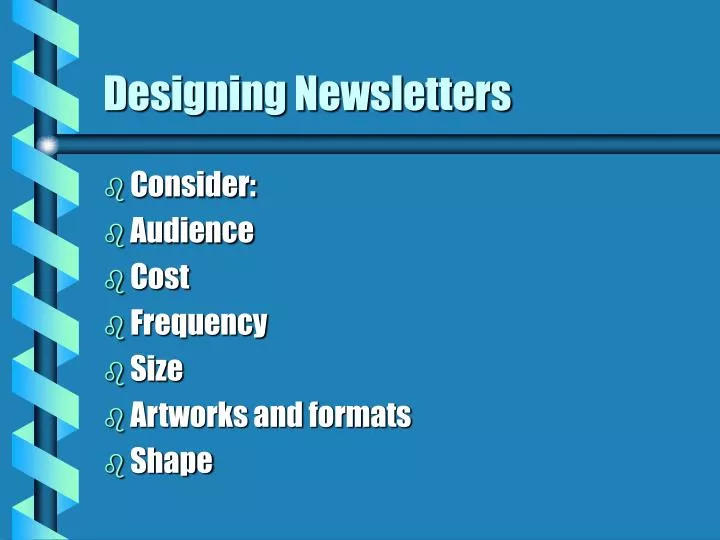 designing newsletters