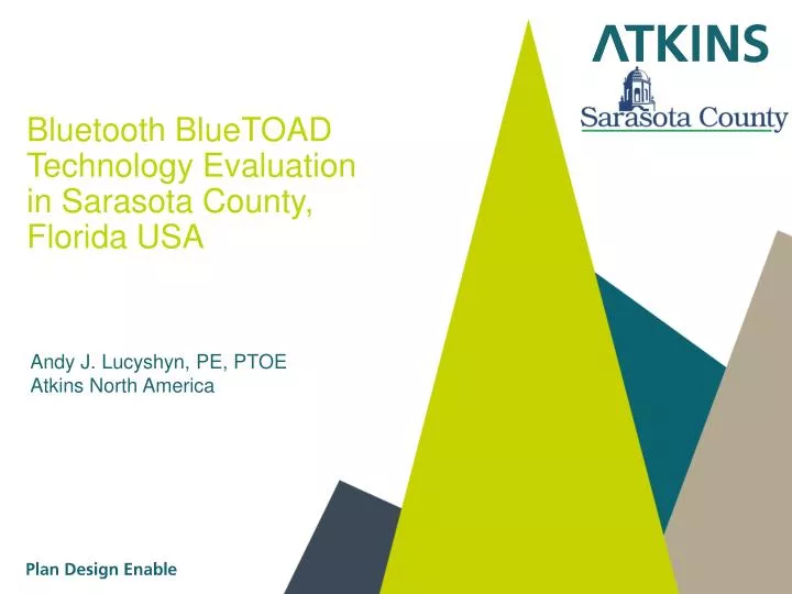 bluetooth bluetoad technology evaluation in sarasota county florida usa