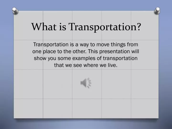 what is transportation