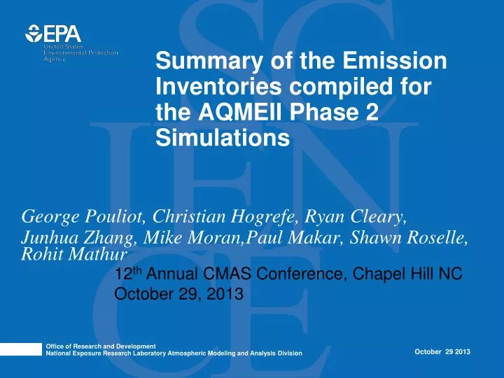 summary of the emission inventories compiled for the aqmeii phase 2 simulations
