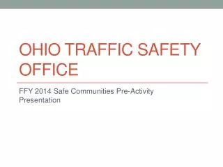 Ohio Traffic safety office