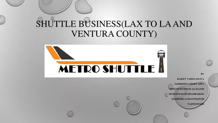 shuttle business lax to la and ventura county