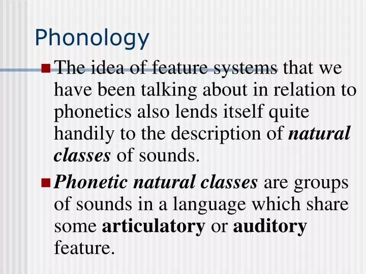phonology