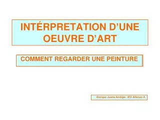 int rpretation d une oeuvre d art