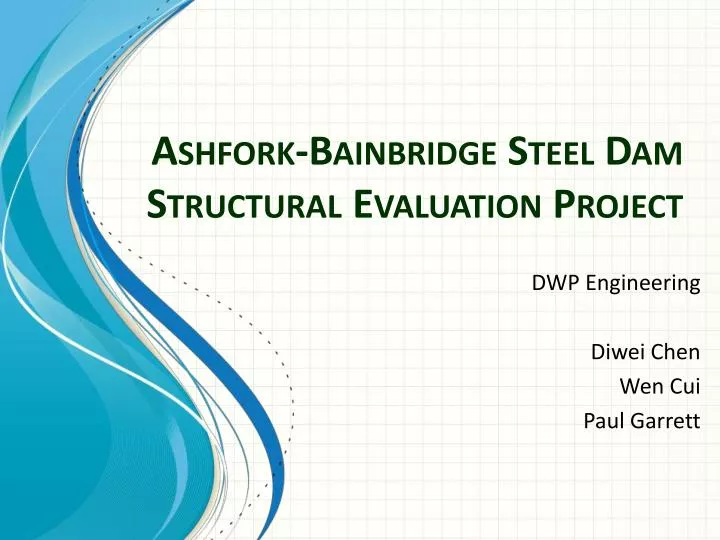 ashfork bainbridge steel dam structural evaluation project