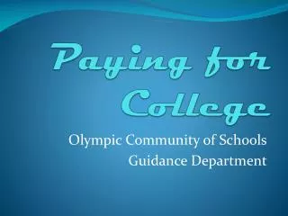 Paying for College