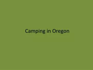 Camping in Oregon