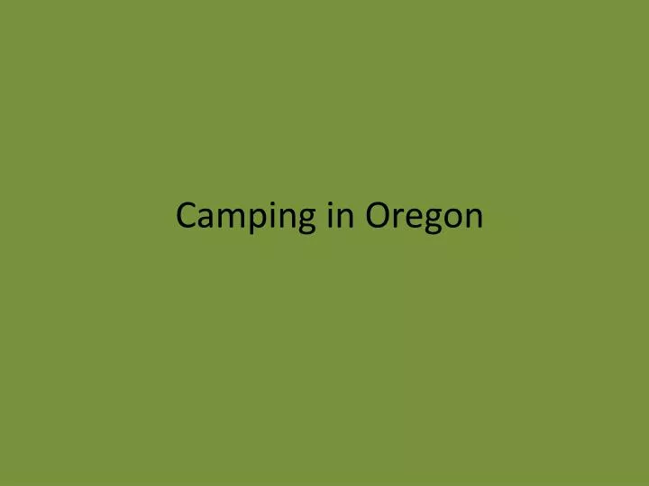 camping in oregon