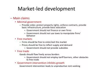 Market-led development