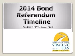 2014 Bond Referendum Timeline