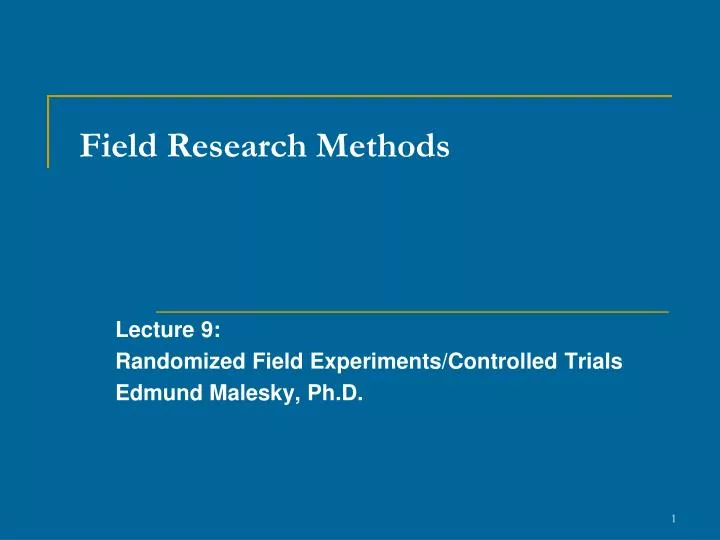 field research methods