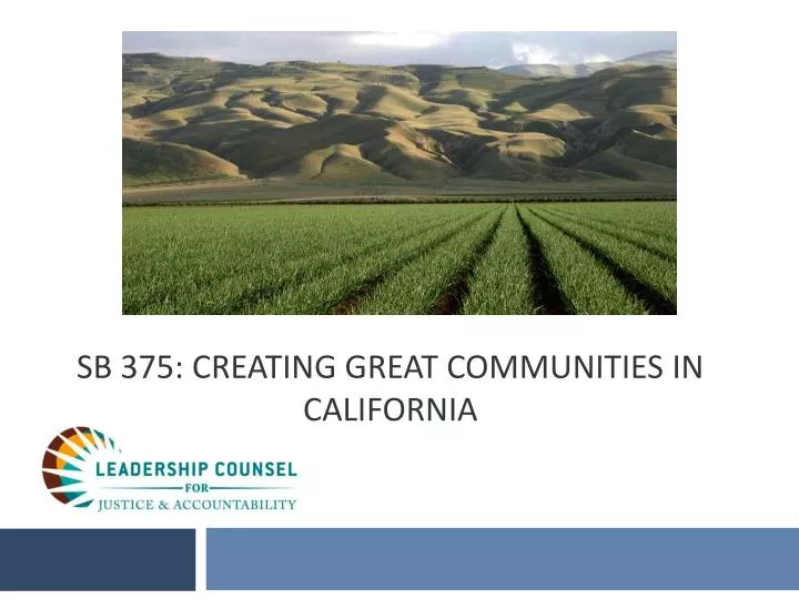 sb 375 creating great communities in california