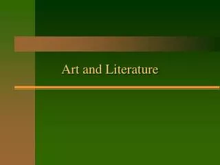 Art and Literature