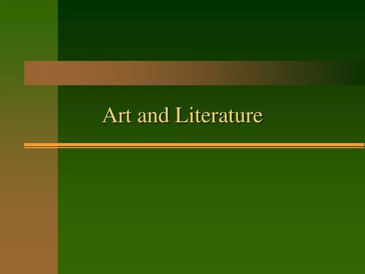 art and literature