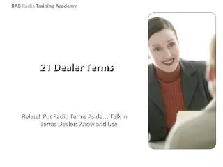21 Dealer Terms