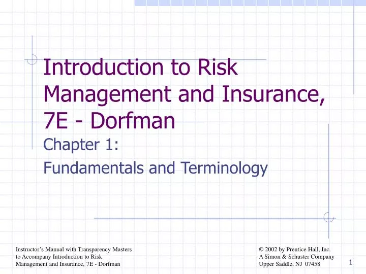 introduction to risk management and insurance 7e dorfman