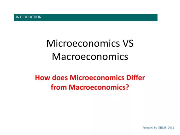 microeconomics vs macroeconomics