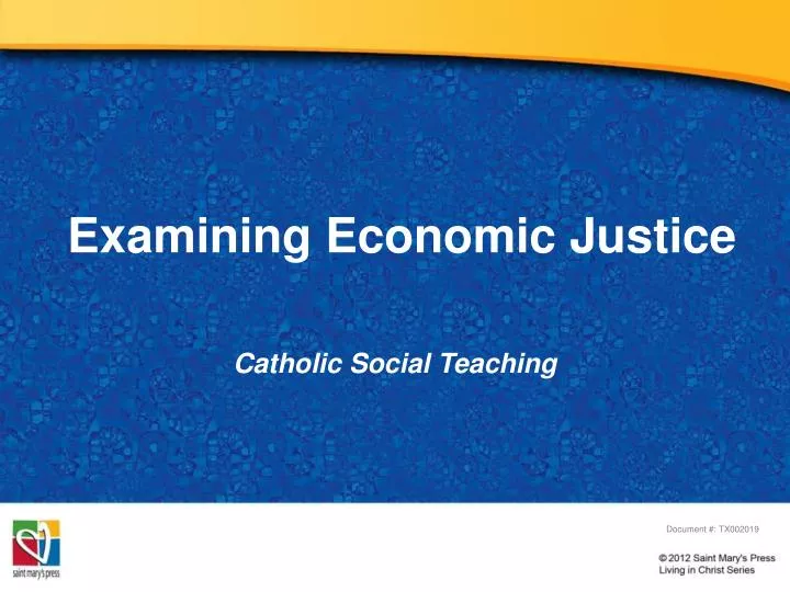 examining economic justice