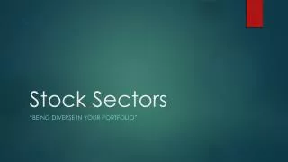 Stock Sectors