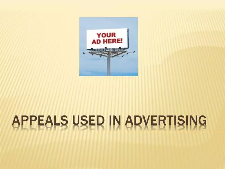 appeals used in advertising