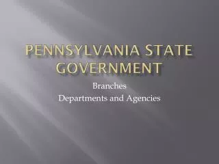 Pennsylvania State Government