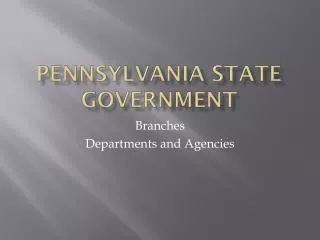 pennsylvania state government