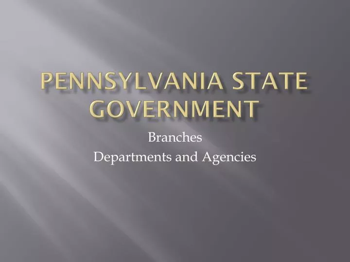 pennsylvania state government