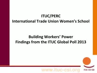 ITUC Global Poll 2013