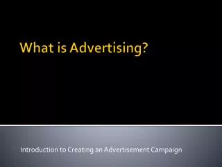 What is Advertising?