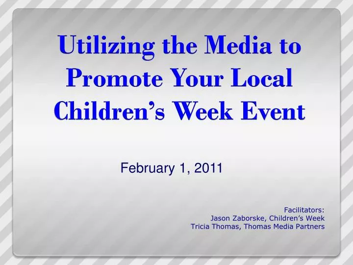 facilitators jason zaborske children s week tricia thomas thomas media partners