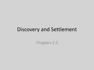 Discovery and Settlement