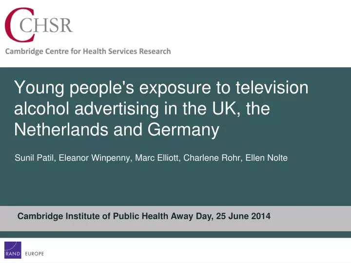 young people s exposure to television alcohol advertising in the uk the netherlands and germany