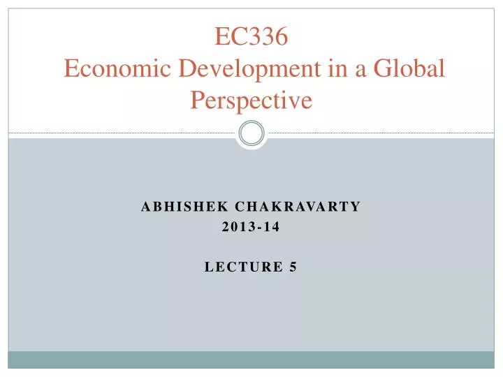 ec336 economic development in a global perspective