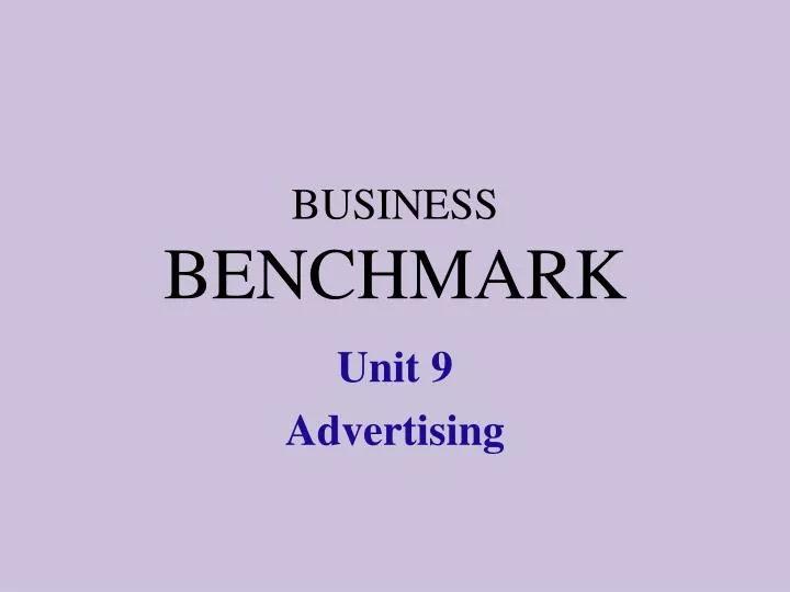 business benchmark