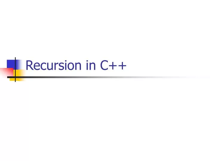 recursion in c