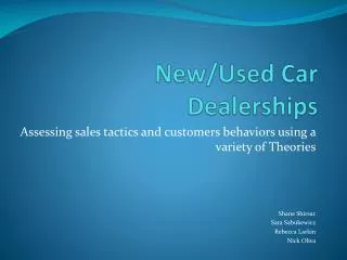 New/Used Car Dealerships