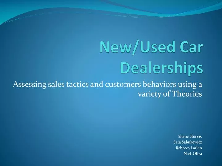 new used car dealerships