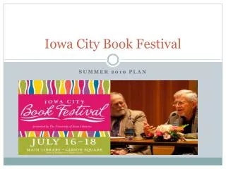 Iowa City Book Festival