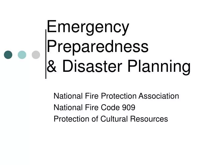 emergency preparedness disaster planning
