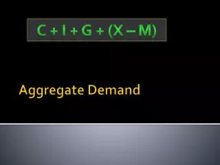 Aggregate Demand