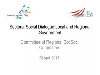 Sectoral Social Dialogue Local and Regional Government