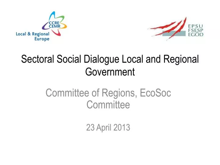 sectoral social dialogue local and regional government