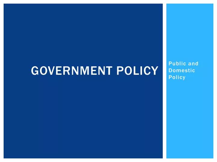 government policy