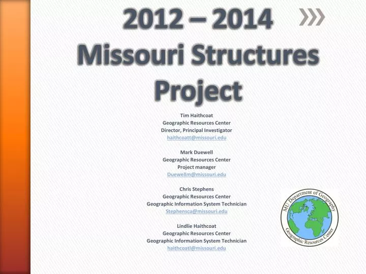 2012 2014 missouri structures project