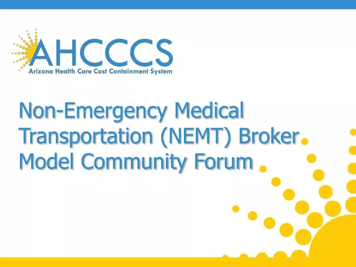 non emergency medical transportation nemt broker model community forum