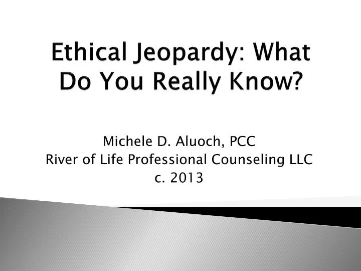ethical jeopardy what do you really know